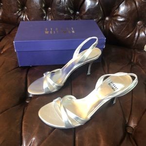Stuart Weitzman New silver Delovely Heel 8